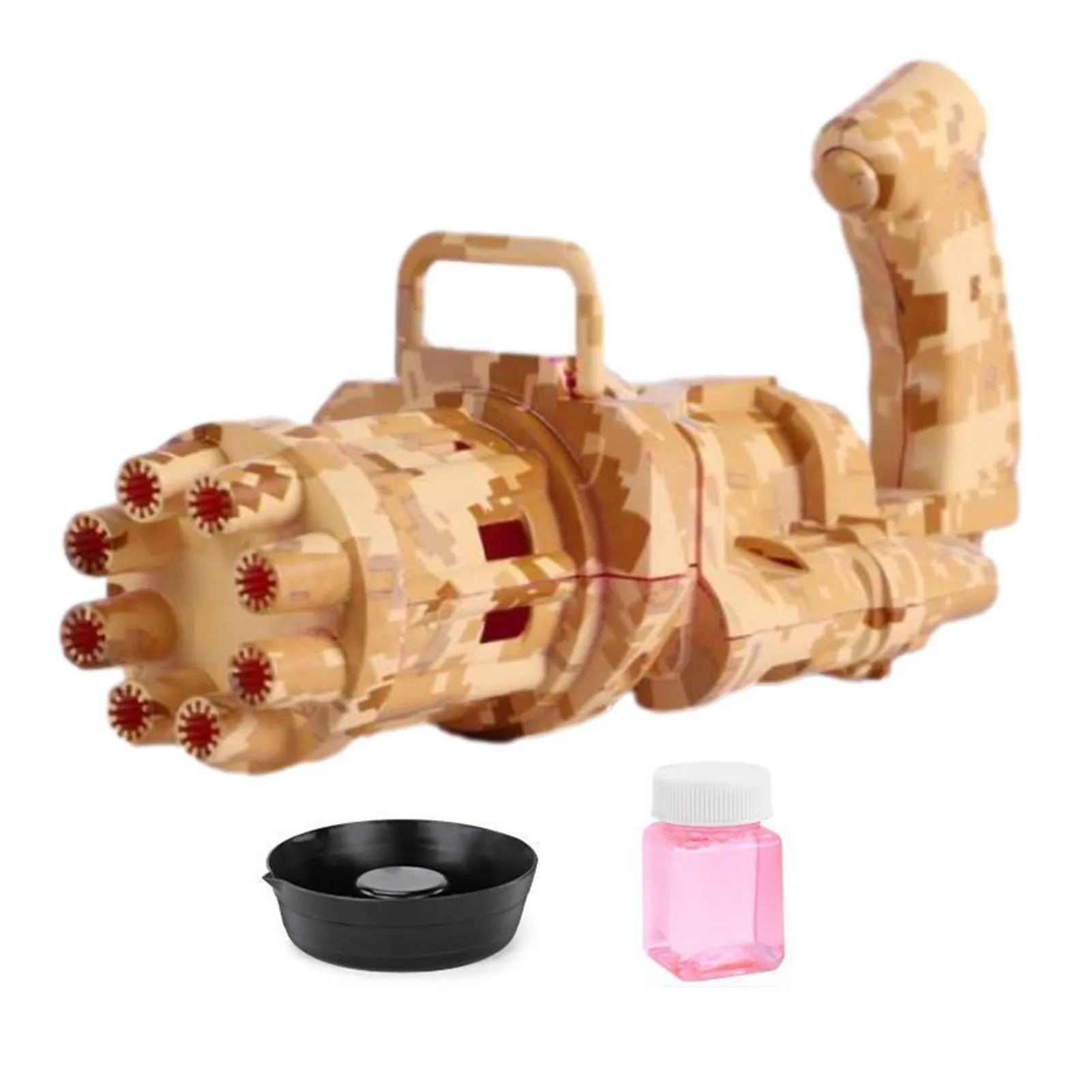 Electric Bubble Machine Black Gold Gold Gatling Bubble Gun Children Automatic Bubble Blowing Toy Gun Fan Combo Function
