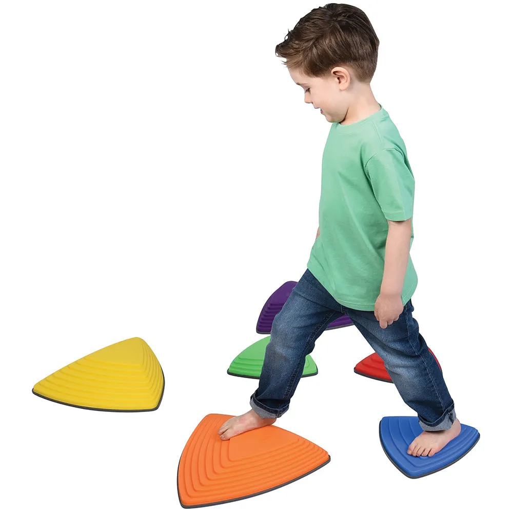 River Stones 6-Piece Set | Triangular Balance Stones for Active Play