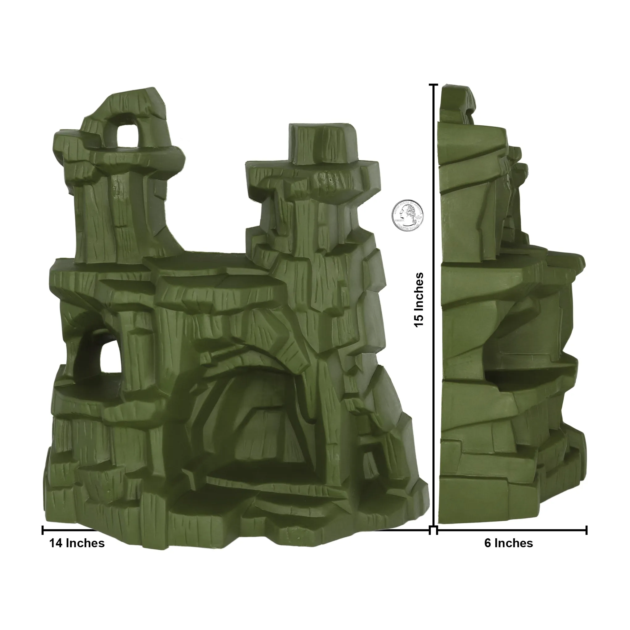 TimMee Battle Mountain Scenery - OD Green Figure Display & Play Terrain US Made