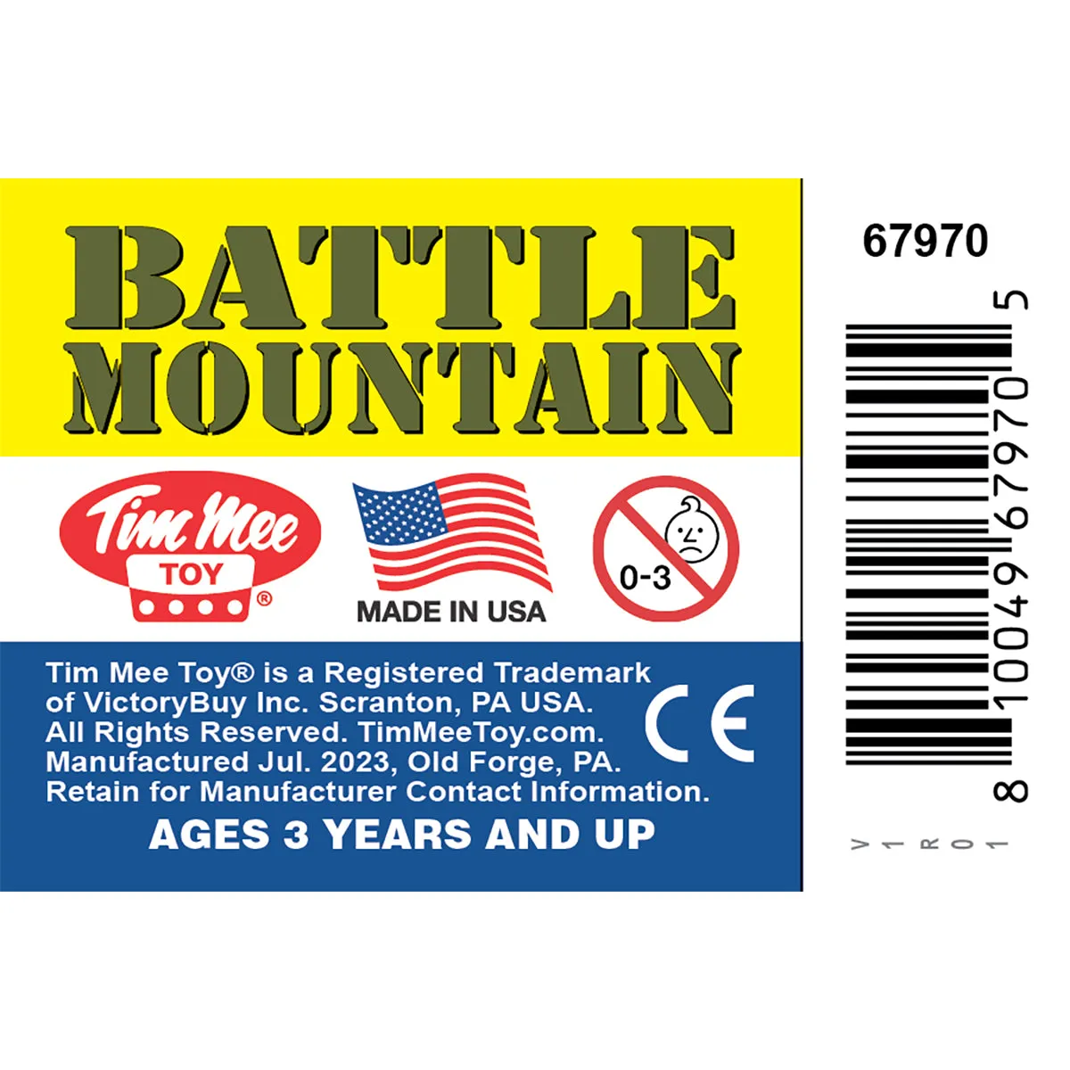 TimMee Battle Mountain Scenery - OD Green Figure Display & Play Terrain US Made