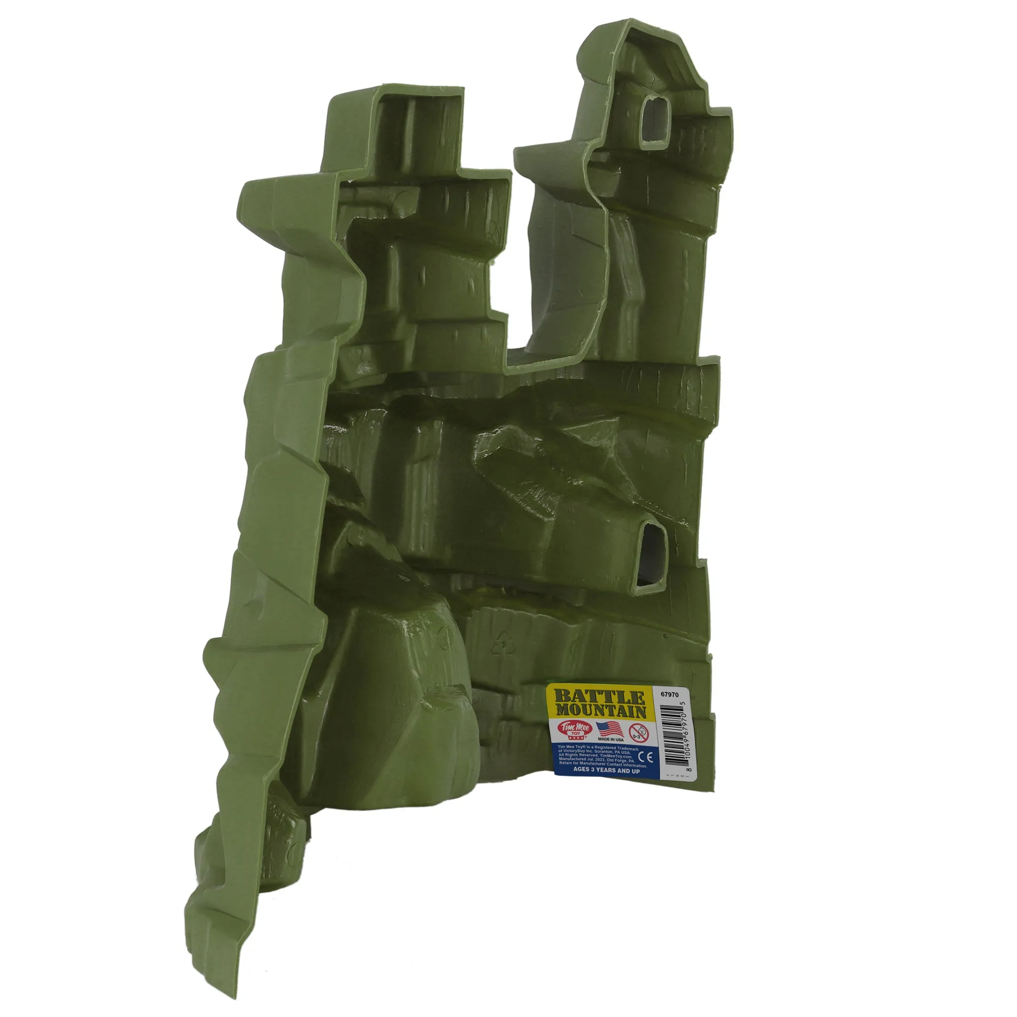 TimMee Battle Mountain Scenery - OD Green Figure Display & Play Terrain US Made