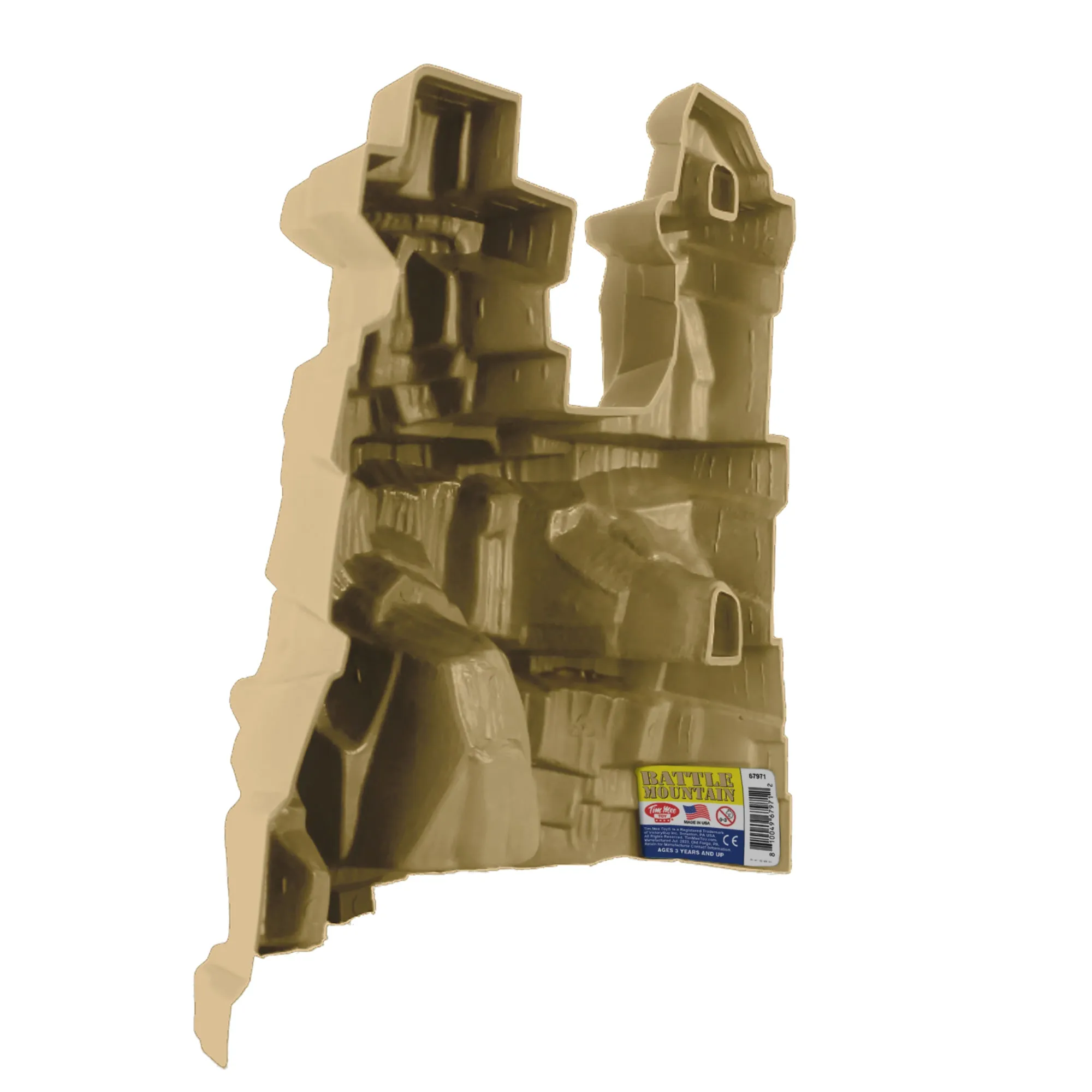 TimMee Battle Mountain Scenery - Tan Figure Display & Play Terrain US Made