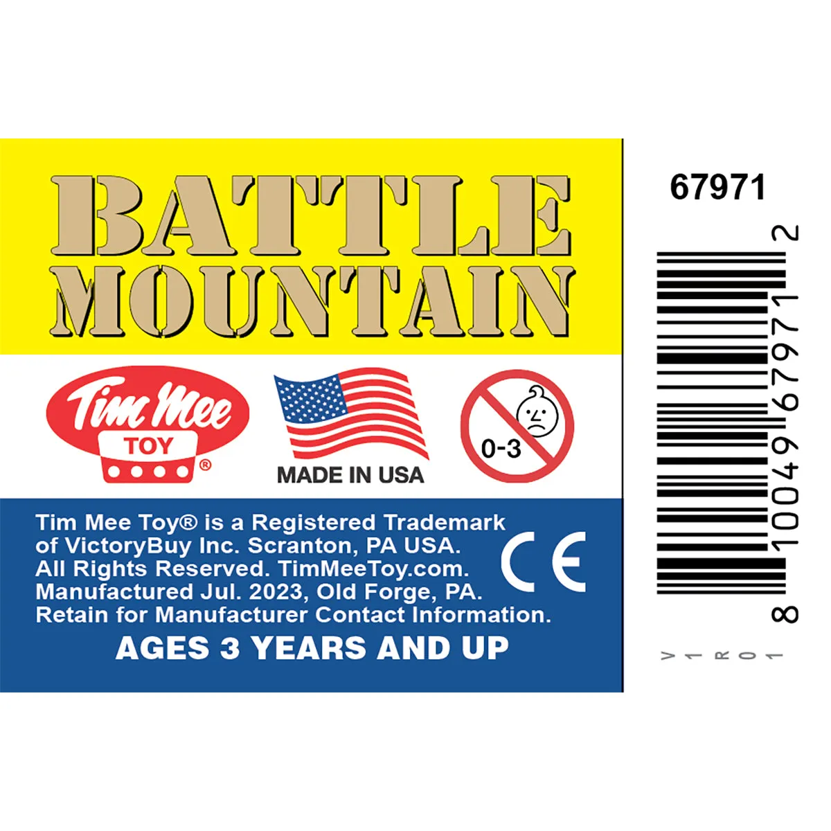 TimMee Battle Mountain Scenery - Tan Figure Display & Play Terrain US Made