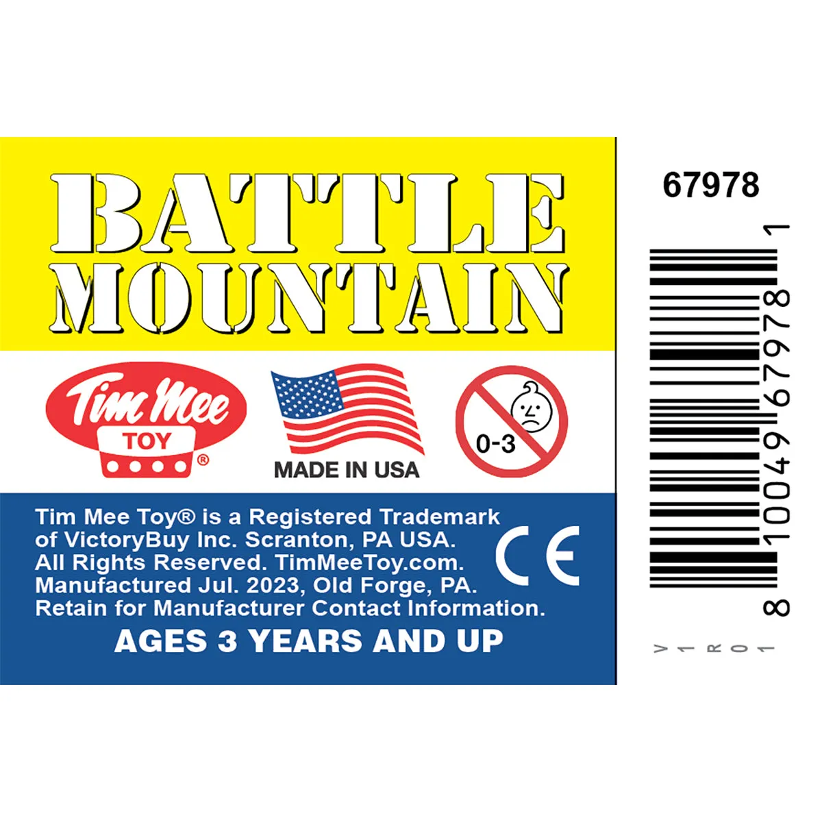 TimMee Battle Mountain Scenery - White Figure Display & Play Terrain US Made