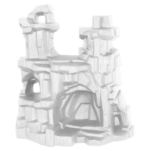 TimMee Battle Mountain Scenery - White Figure Display & Play Terrain US Made