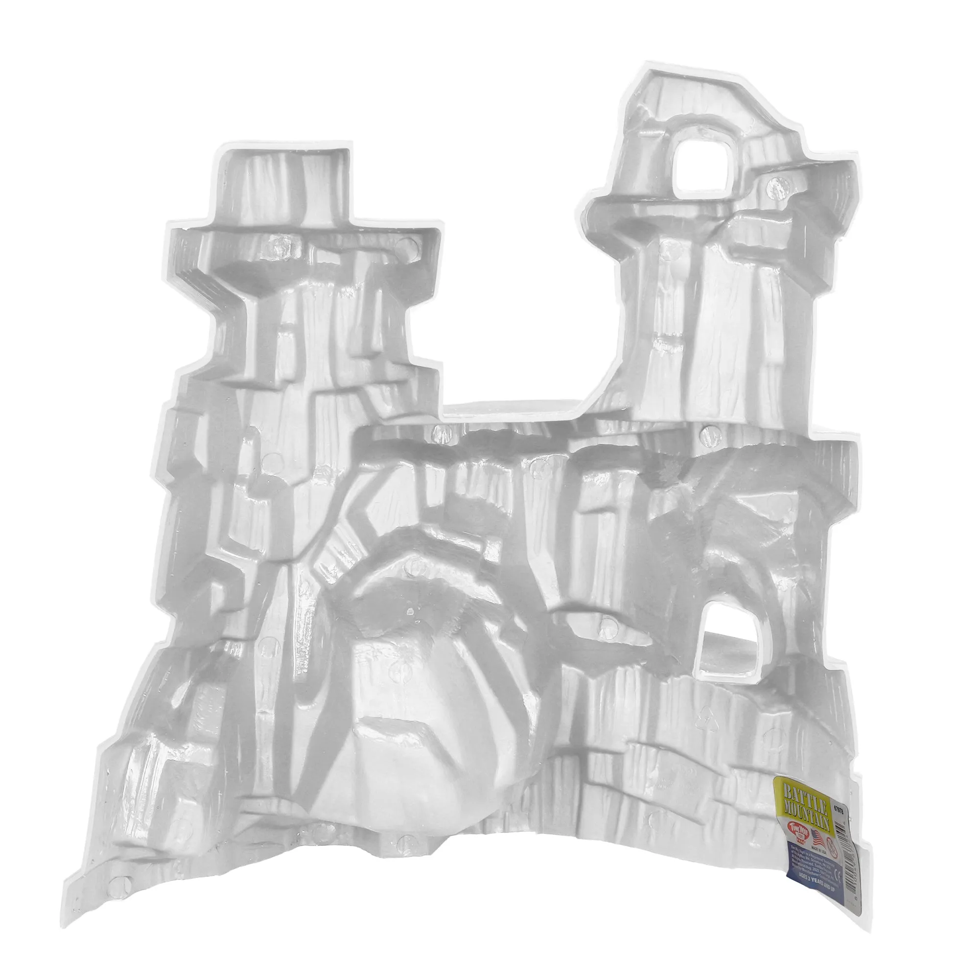 TimMee Battle Mountain Scenery - White Figure Display & Play Terrain US Made