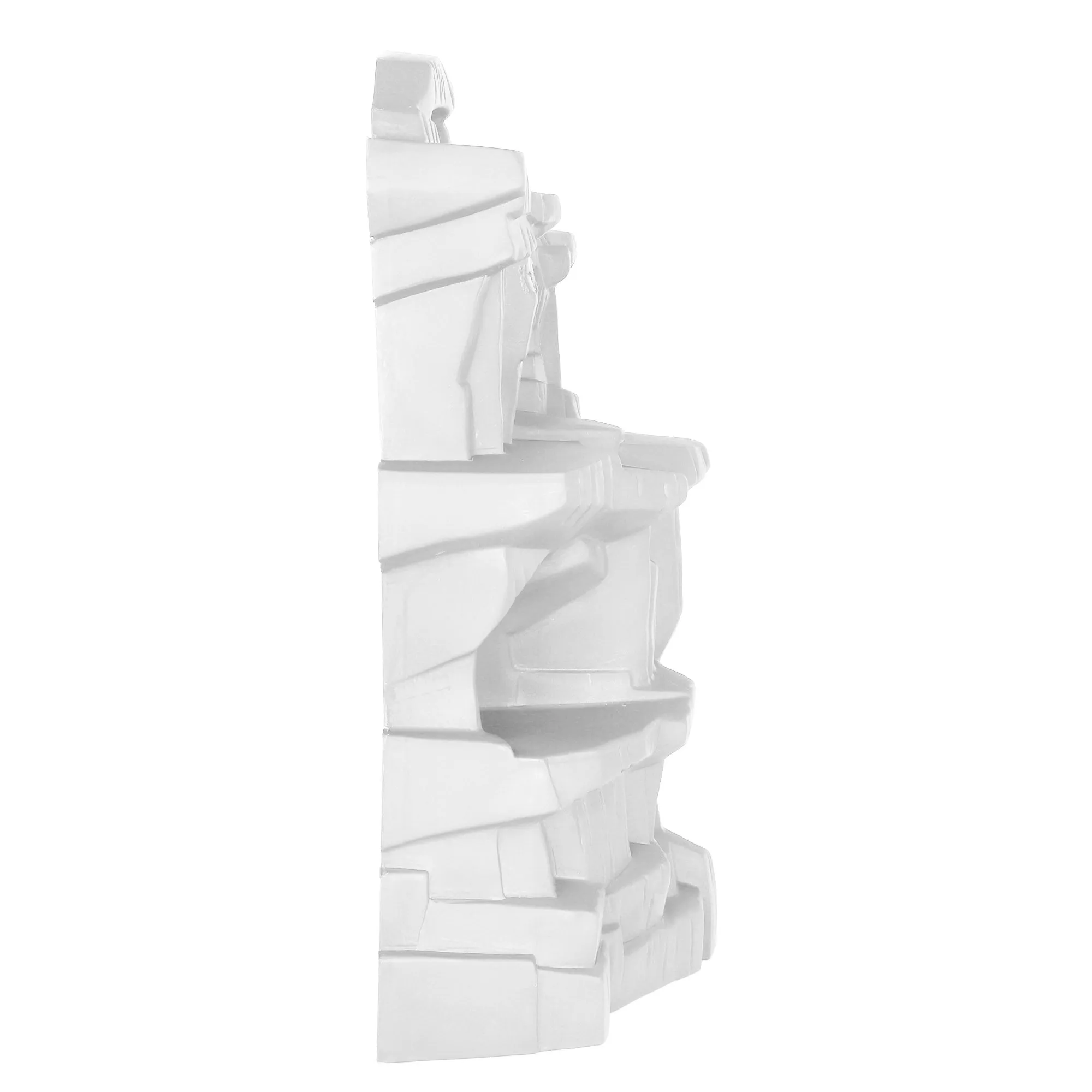 TimMee Battle Mountain Scenery - White Figure Display & Play Terrain US Made
